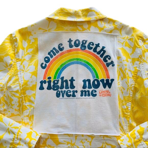 Via Penny Lane Reworked Apparel | The Beatles Come Together Floral Print Jacket - Picture 2 of 7